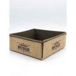 Corbeille en toile de jute