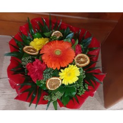 Bouquet rond coloré et déco